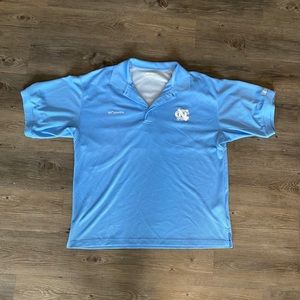 UNC Columbia PFG Short Sleeve Skiff Cast Polo